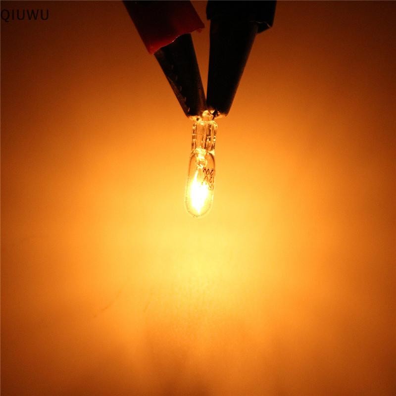 Qiuwu 10 Chiếc 12V 1.2W T5 Bóng Đèn Thủy Tinh Bảng Điều Khiển Dụng Cụ Bóng Đèn Phanh.