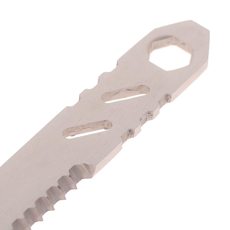 Tmoy Thép không gỉ Đa Năng Pry Bar Mini Hex Cờ Lê Dụng Cụ Mở Chai Di Động Ngoài Trời Xe Đạp Công Cụ Sửa Chữa TCS