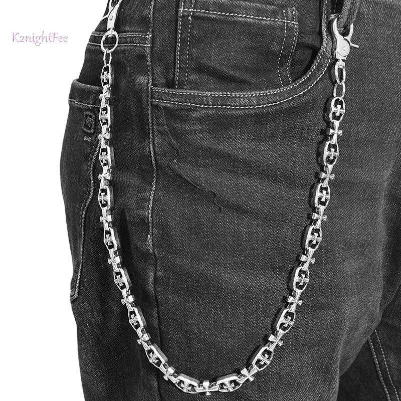 K2nightFee Gothic Punk Skeleton Dây Xích Eo Kim Loại Quần Jean Hip-hop Rock Thời Trang Trang Trí Quà Tặng VN