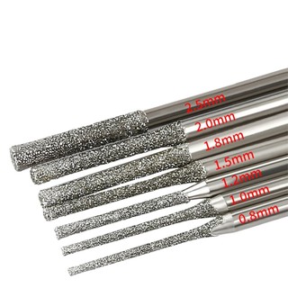 [Fuxin] 5 Mũi khoan phủ kim cương 0,8-2,5mm Chân 2,35mm cho thủy tinh Ngọc hổ phách