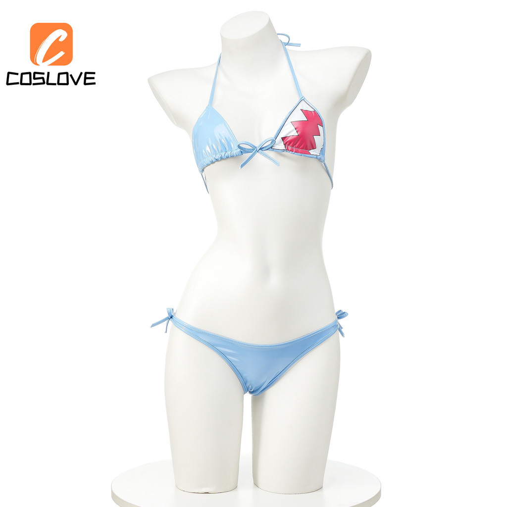 Hololive Gawr Gura Cá Mập Bikini Phù Hợp Với Người Phụ Nữ Một Kích Thước Đồ Bơi Mùa Hè Kỳ Nghỉ Trang Phục Hoạt Hình Phong Cách Cos Đồ Bơi
