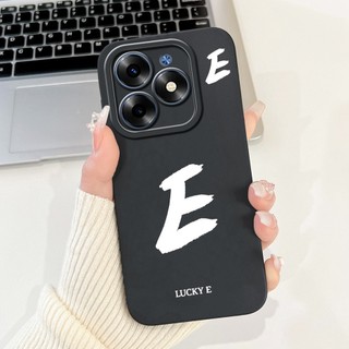 Dành Cho Tecno Spark Go 2024 BG6 Ốp điện thoại Chữ Cái Dễ Thương Mềm Mại Silicon Lỏng Ốp điện thoại Cho Tecno Pop 8 BG6h BG6i Pop8 Ốp điện thoại Chống Sốc