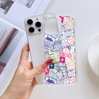Bộ sưu tập tem du lịch Vỏ từ tính chống rơi cho IPhone 16 16e 15 14 13 12 11 Pro Max X XS XR XSMAX 7 8 + Plus SE 2020 / 2022 Vỏ bọc CXSJ