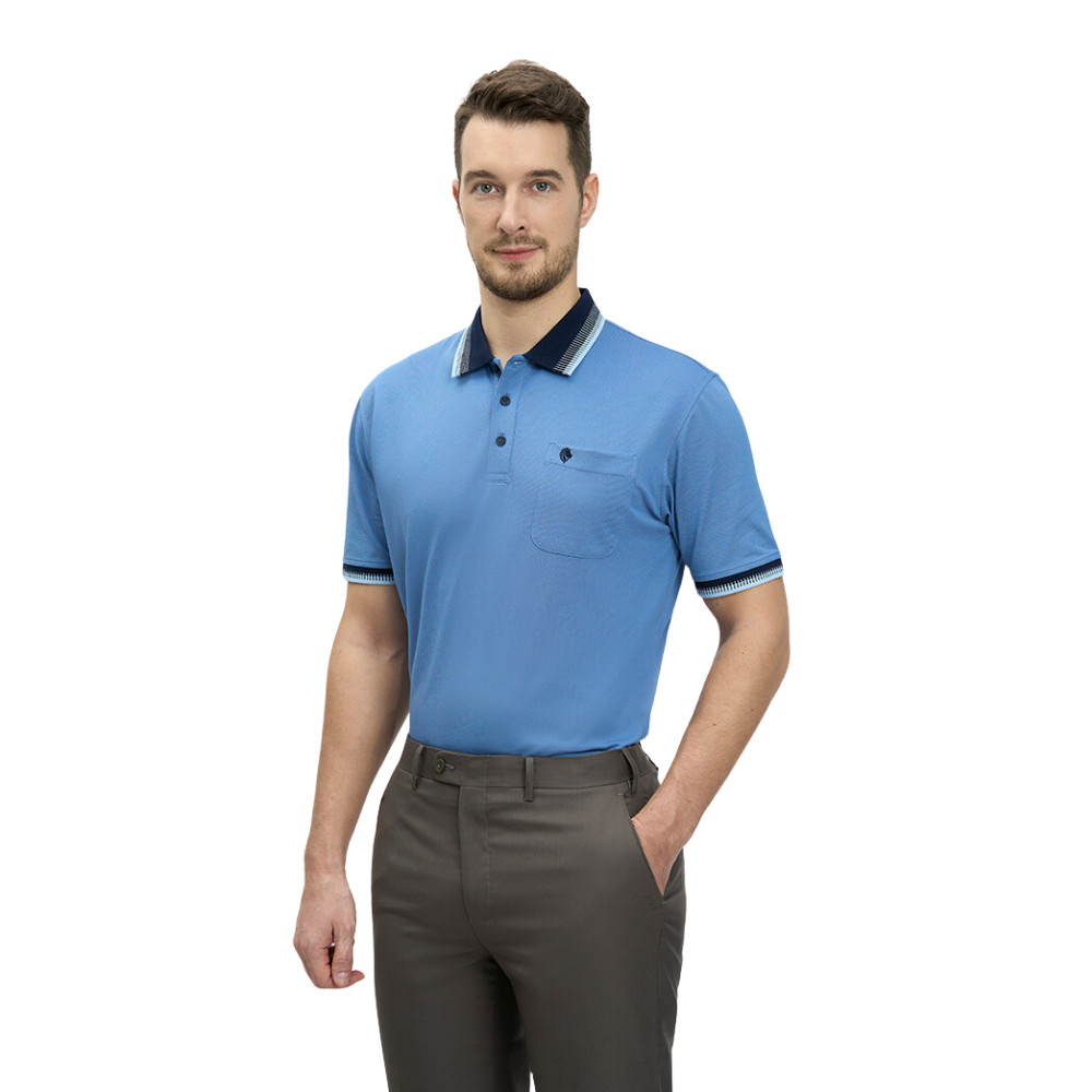 Áo thun Polo có túi SAN SCIARO vải cotton phom regular SS00000001
