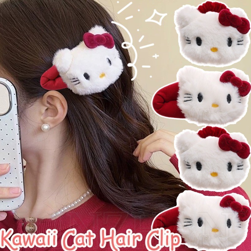 Kẹp Tóc Mèo Sang Trọng Kawaii - Phụ Kiện Tóc Trang Điểm Tiệc - Dây Buộc Tóc Nữ - Phong Cách INS, Ngọt Ngào, Dễ Thương - Quà Tặng Cho Bé Gái - Phim Hoạt Hình Barrettes