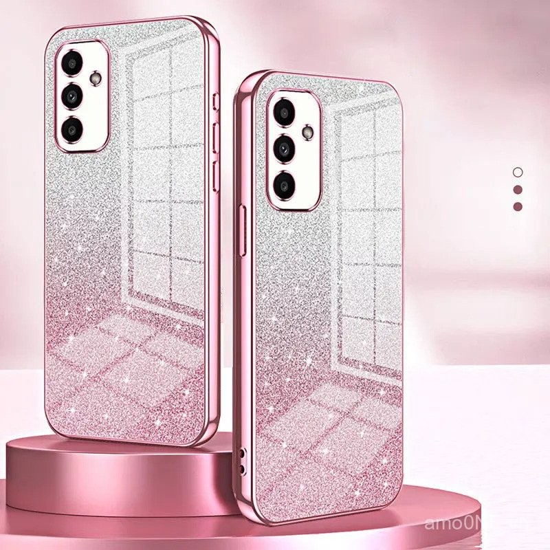 Ốp kim tuyến lấp lánh mạ vàng thời trang A 25 15 55 5g cho Samsung Galaxy A05 A13 A54 A15 A25 M15 M55 A55 vỏ ốp sáng bóng chống sốc Gnat