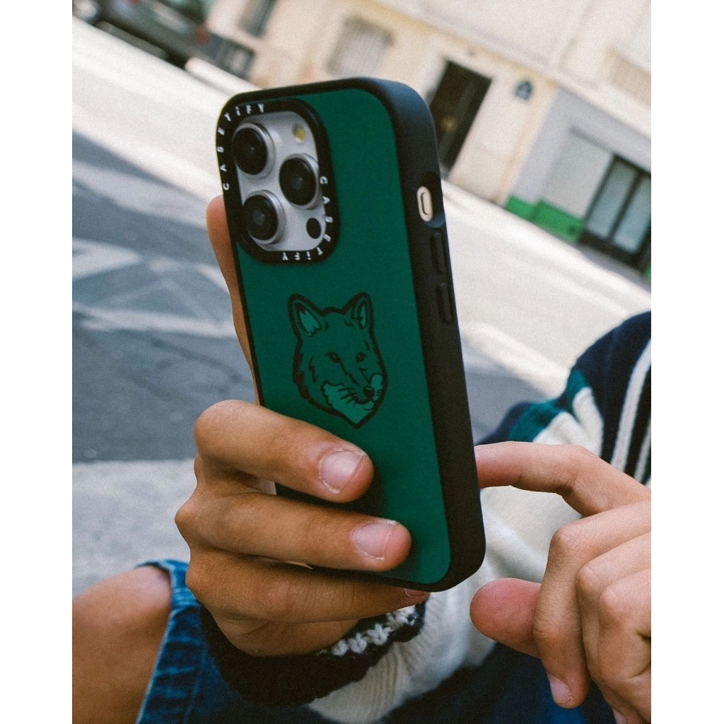 Casetify X Maison Kitsuné Conifer Ốp lưng Acrylic cứng hút từ tính cho Apple IPhone 12 13 14 15 16 Pro Max Plus có hộp