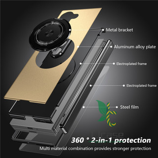 Giá đỡ xoay từ tính quân sự Bản lề Vỏ bọc đầy đủ Samsung Galaxy Z Fold 7 6 Z Fold 5 Z Fold 4 Z Fold 3 Sạc không dây Bánh răng cơ khí Giá đỡ vòng Vỏ phim
