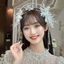 DARON Cô Dâu Pha Lê Vương Miện Bông Tai, Cổ Tích Sáng Bóng Tóc Vòng Tiara, Ngọt Ngào Tinh Tế Sang Trọng Sáng Bóng Bộ Trang Sức Cưới Bé Gái
