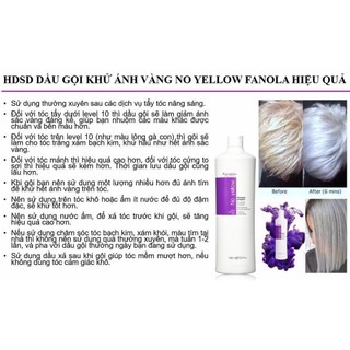 Dầu gội khử sắc tố vàng Fanola No Yellow Shampoo 1000ml (new) [ TN ]