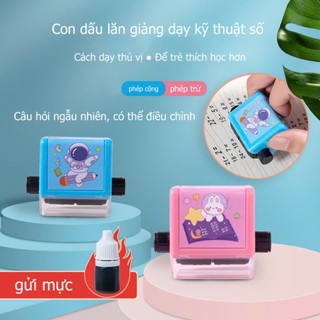 [Kho sỉ] Con Lăn Toán Học Máy In Thông Minh Tạo Phép Tính Cộng, Trừ, Nhân, Chia Cho Bé Học Toán Happykids