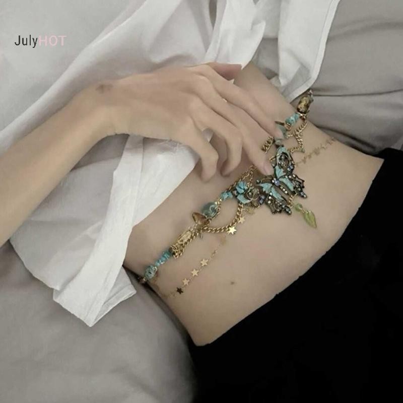Julyhot Dainty Mặt Dây Chuyền Multiayer Vòng Cổ Vòng Cổ Cơ Thể Thanh Lịch Trang Sức Dự Tiệc Quà Tặng Massivedeals