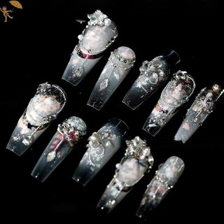 [GOU] 50 Cái / bộ Đế Bằng Móng Tay Kim Cương Giả Lấp Lánh Bạc Pha Lê Trang Trí Móng Tay DIY Chất Liệu Móng Tay Nghệ Thuật Quyến Rũ Phụ Kiện VN
