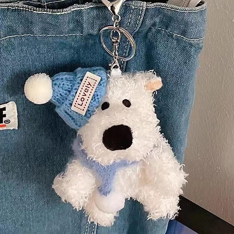 Fashionangel Kawali West Highland Terrier Sang Trọng Puppy Túi Búp Bê Móc Khóa Mặt Dây Chuyền Trang Trí Ô Tô Sáng Tạo Dễ Thương Trẻ Em Quà Tặng Sinh Nhật Cho Bé Gái VN