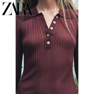 Áo Sơ mi Zara made in Morocco montergui dài tay gân dệt kim mỏng giản dị
