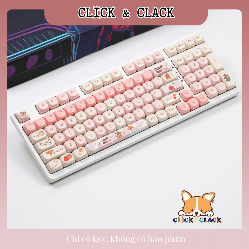 Keycap Fall Puppy MOA profile - BPT dyesub 116 phím dùng trên nhiều layout bàn phím | BigBuy360 - bigbuy360.vn