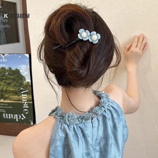 Kuzhen Retro S Hình Đuôi Ngựa Xoắn Kẹp Tóc Hoa Nhiều Màu Xoắn Rỗng Ra Cá Mập Kẹp Mũ Đội Đầu Phụ Kiện Tóc HOT