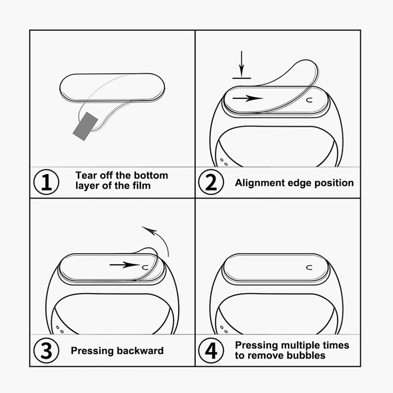 Kính mềm bảo vệ 9D cho Xiaomi Mi Band 10 9 8 7 Pro Bảo vệ màn hình cho miband 4 5 6 7 8 Bao đeo đồng hồ thông minh Phim mềm