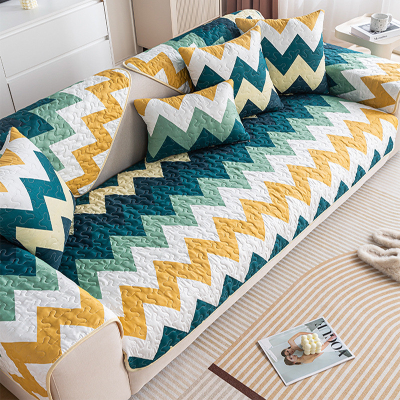 Vỏ Bọc Đệm Ghế Sofa Dài Mềm Mại Chống Trượt Thông Dụng Họa Tiết Hoạt Hình Sử ，Vỏ ghế sofa，Dụng Được Cả Bốn Mùa
