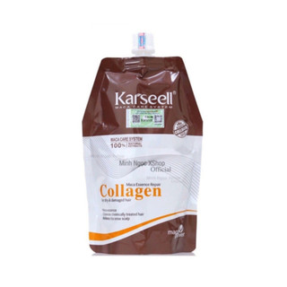 Hấp ủ tóc phục hồi siêu mượt Collagen Karseell Maca 500ML, tóc đẹp chuẩn salon