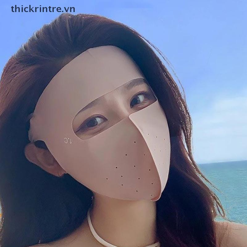 Thi 2 Chiếc Polyester Hình Chữ V UPF50 + Mặt nạ Chống Tia UV Thoáng Khí Không Dấu Vết Nhẹ Mặt Mỏng Chống Nắng VN