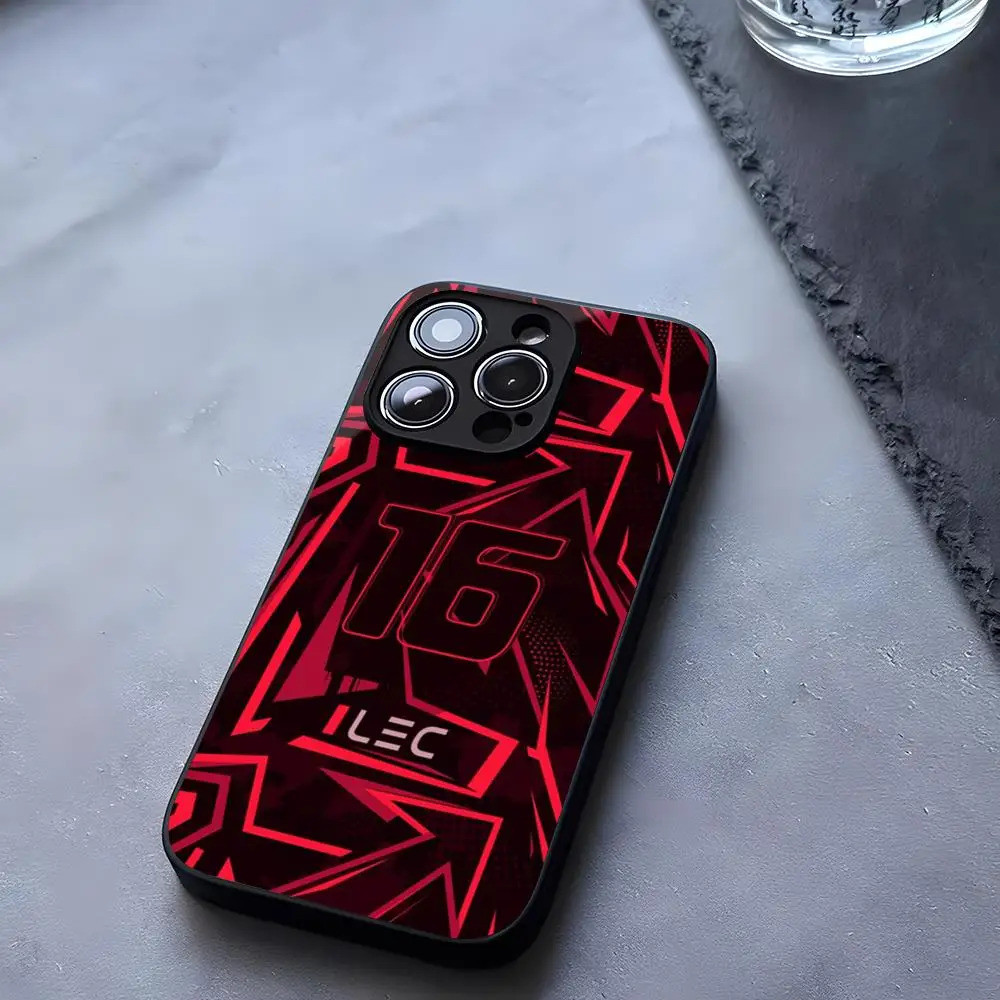 BK-1 F1 16 C-Charles L-Leclerc Ốp Điện Thoại Kính Cường Lực Cho iPhone 13 14 16 12 17.35 11 Pro XS Max Plus Mini X XR SE2020 Coque