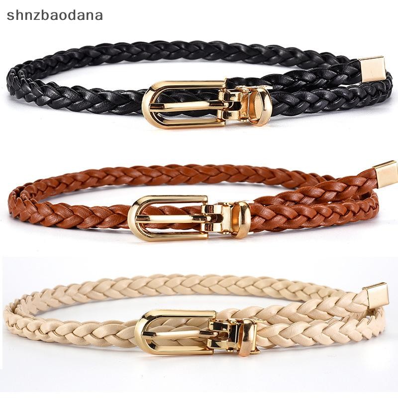 [SHNZAA] Thắt Lưng Da Mỏng Cho Nữ Đầm Áo Sơ Mi Trang Trí Dây Thắt Lưng Thời Trang Khóa Pin Nữ Dây Thắt Lưng Nữ FSSG