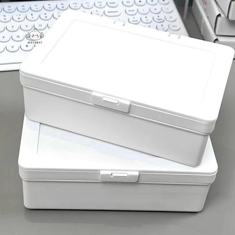 Maybest Mới 1PC Hàn Quốc Acrylic Trắng Hộp Bảo Quản Thẻ Photocard Hàn Quốc Hộp Bảo Quản Thẻ Ảnh Tổ Chức Ngăn Lật Hộp {VN}