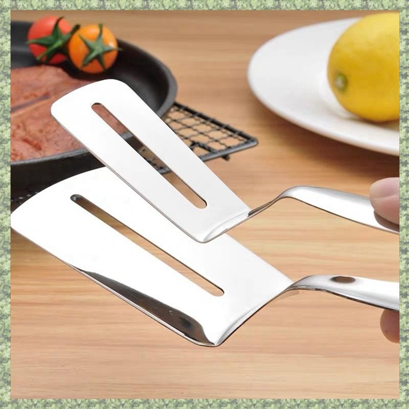 (C Z G L) Kẹp Xẻng Hai Mặt Bằng Thép Không Gỉ, Thìa Inox Kẹp Bếp, Kẹp Nướng Lật Thìa Kẹp