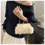Túi tiệc GUSTAVA, Túi dạ hội bằng sợi Polyester hoa, Túi đeo chéo dây chuyền voan sang trọng dành cho nữ