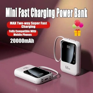 Phiên bản mini sạc nhanh kèm theo dây nguồn, pin di động sạc nhanh dung lượng lớn 20000mAh