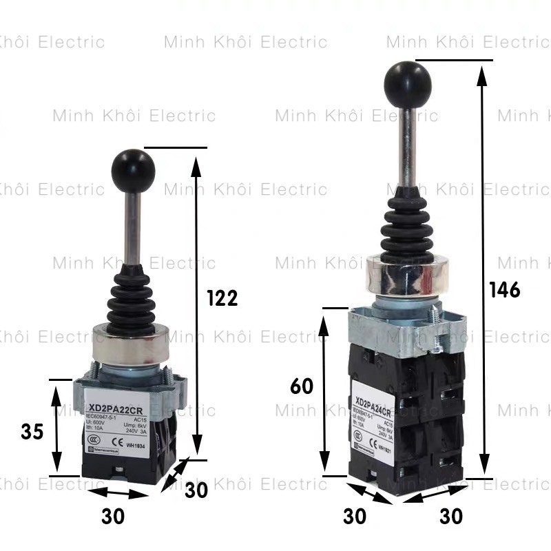 Công tắc cần gạt 2 vị trí,4 vị trí phi 22 XD2PA,công tắc cần gạt dài 2 hướng công tắc gạt giữ,công tắc hành trình gạt 4