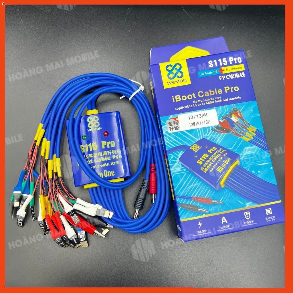 [DCSC] Dây cấp nguồn iP - Android Wemon S115 & S115 Pro (Đầu từ 6G đến 17 Pro Max + 17 đầu Andoid)
