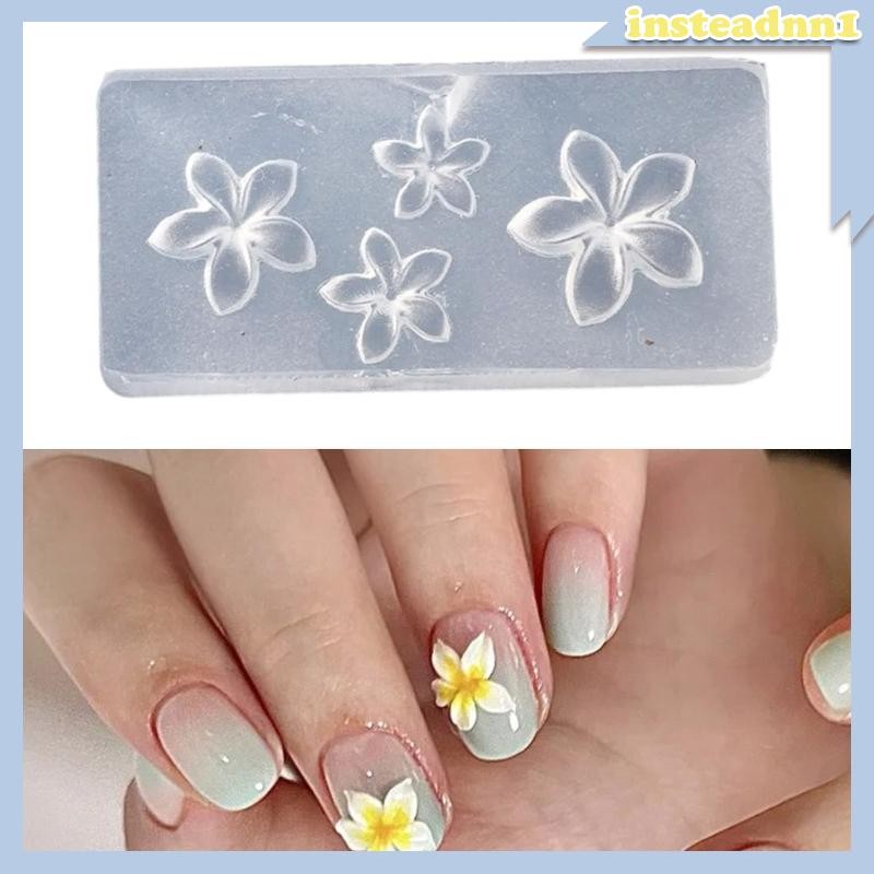Inste Nail Art Khuôn Silicon Làm Móng Mẫu Khuôn Hoa Móng Tay Nghệ Thuật Trang Trí