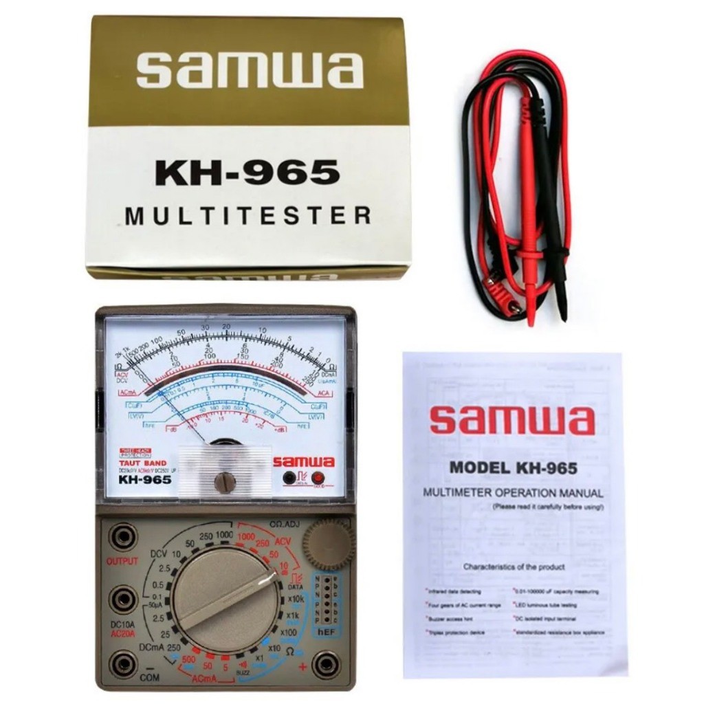 Đồng hồ vạn năng Samwa KH-965 tặng kèm pin,đồng hồ điện tử,máy đo vạn năng,đo điện,đồng hồ đa năng đo điện trở,đồng hồ