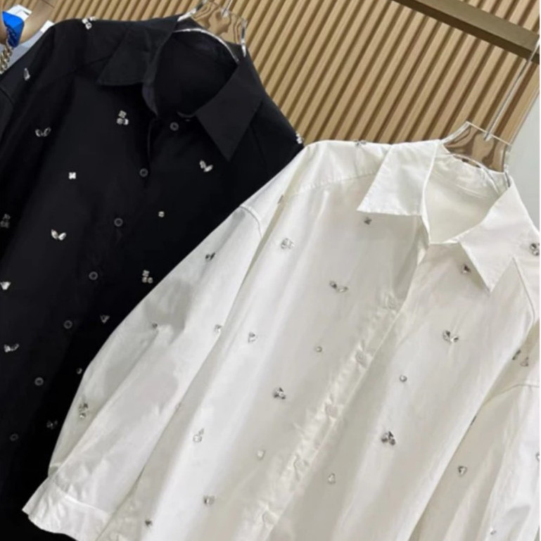 Áo Sơ Mi Trơn Basic Double Đá KCloset Vải Cotton Mềm Mịn Nữ Tính NA101