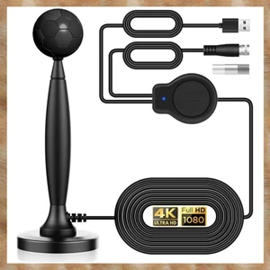 Ăng-ten TV HD khuếch đại cho trong nhà / ngoài trời, Bảo hiểm 4K / 1080P, Tín hiệu đa hướng, Phạm vi 120 dặm