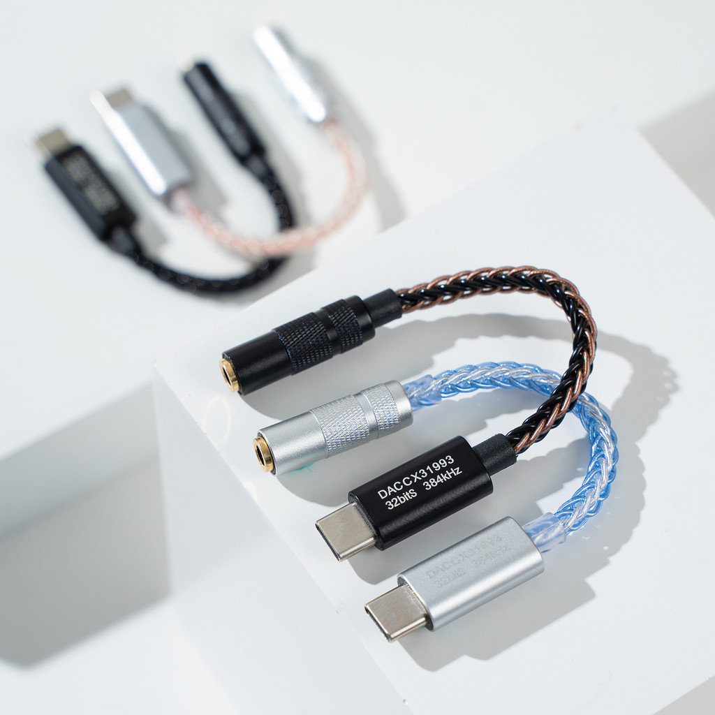 CX31993 USB DAC Bộ khuếch đại âm thanh Loại C sang 3,5mm Bộ khuếch đại tai nghe Bộ giải mã kỹ thuật số Bộ chuyển đổi HiFi Hi-Res