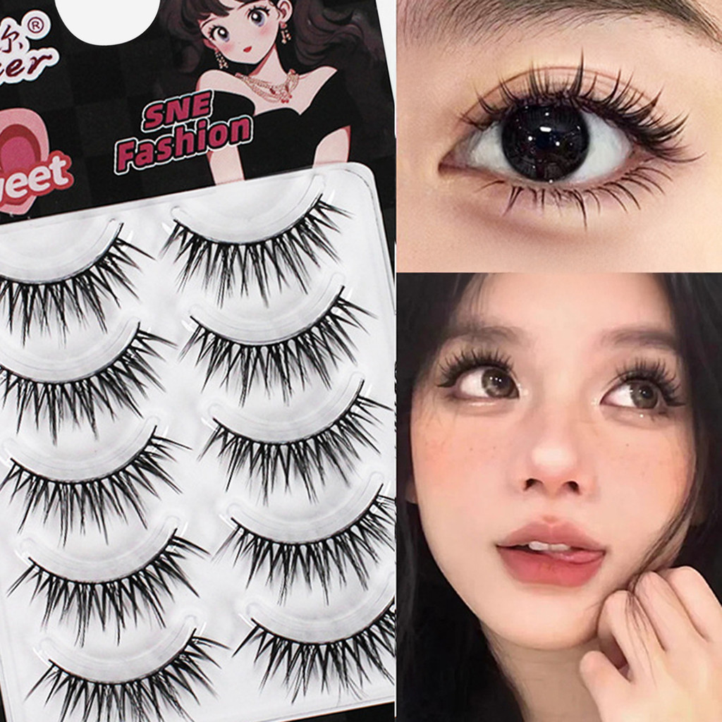 Có Thể Tái Sử Dụng Dải Wispy Giả Mi DIY Anime Full Dải Mi Cho Làm Đẹp Mắt Cosplay DIY Trang Điểm