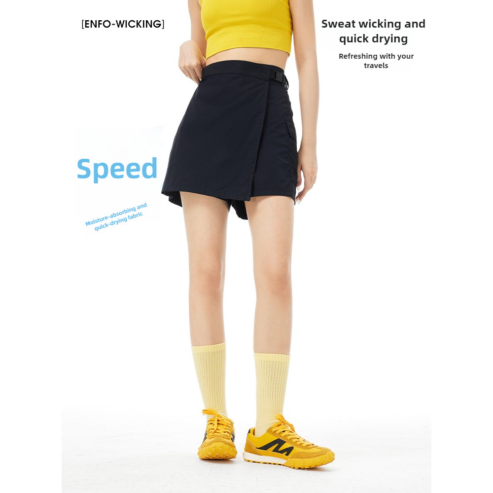 Ảnh CAMEL CROWN Ngoài Trời Nhanh Khô Quần Short Nữ Váy Quần Mùa Hè Co Giãn Băng Cảm Giác Chống Nắng Quần Short 2
