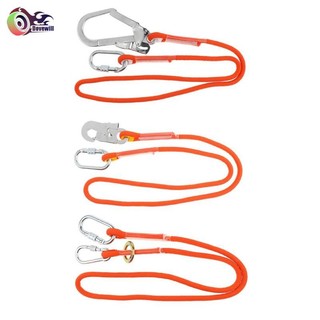 Dây buộc an toàn mùa thu Dovewill 12mm / 0,47 "với móc treo 25KN Leo núi / Xây dựng / Làm việc trên không