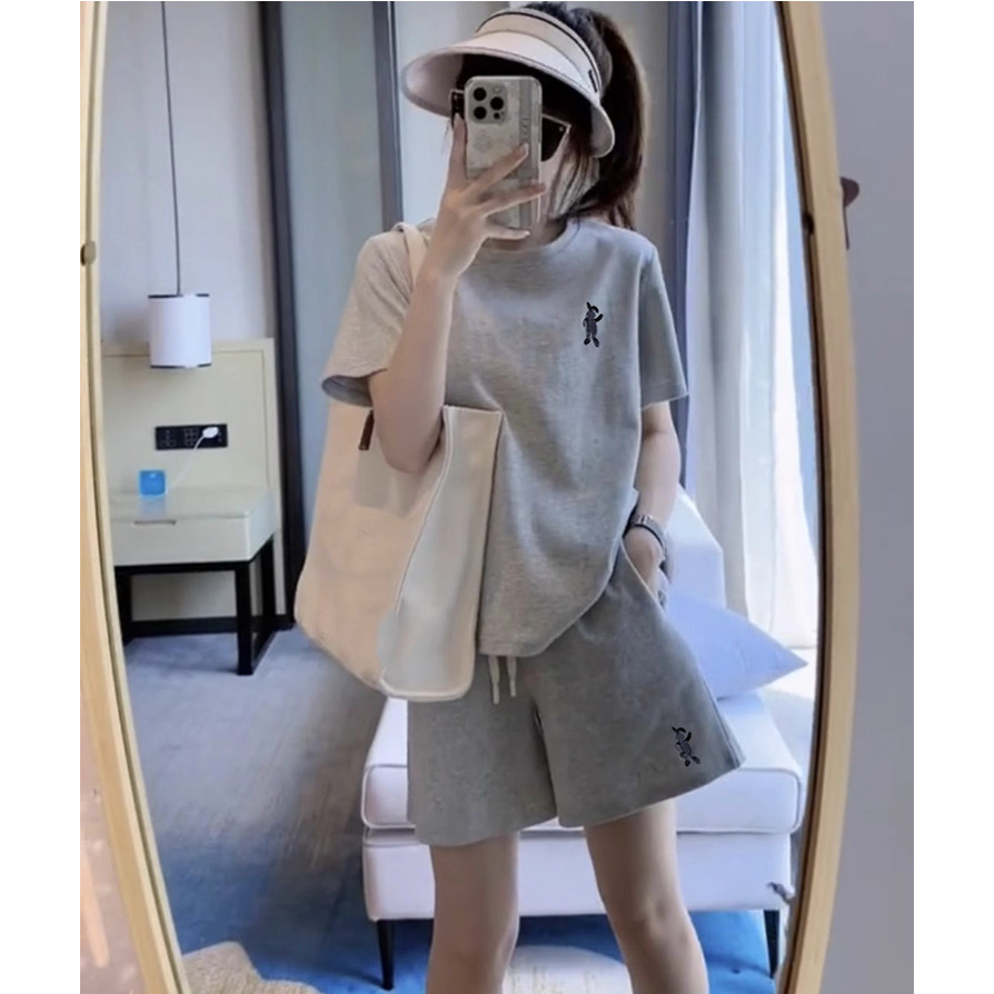 Bộ đồ bà bầu Quần Short nâng bụng mùa hè + Bộ đồ hai mảnh ngắn tay