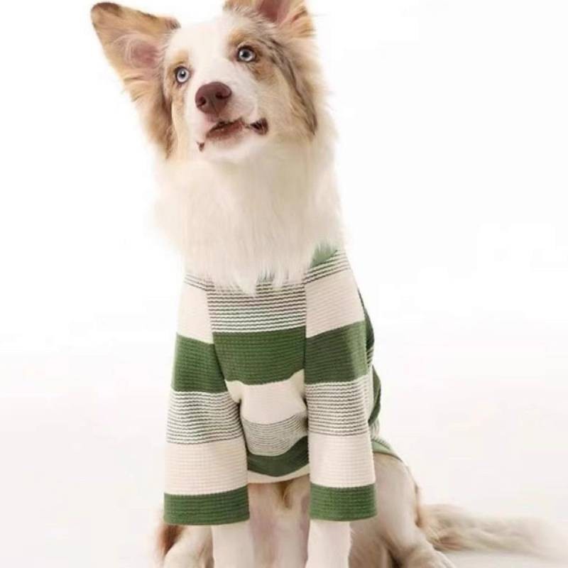 【Ready Stock】 Fashion Stripes Pet Vest Applicable to a Variety of Medium-Sized Dog Border Collie Retro Classic Look Dog Clothes Summer Thin ssRg