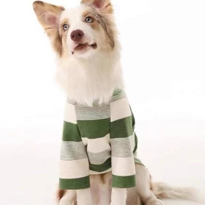 【Ready Stock】 Fashion Stripes Pet Vest Applicable to a Variety of Medium-Sized Dog Border Collie Retro Classic Look Dog Clothes Summer Thin ssRg