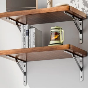 Yoo 2 Chiếc Thép Không Gỉ Hỗ Trợ Khớp Tam Giác Chân Đế Chống Rỉ Sét Kệ Hỗ Trợ Chân Đế Phần Cứng Nội Thất Hỗ Trợ