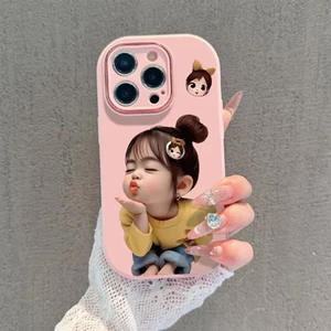 Ốp lưng iPhone Cho iPhone 17 silicon bảo vệ chống sốc cô bé dễ thương Promax 15 11 12 13 14plus xr xsmax 16plus