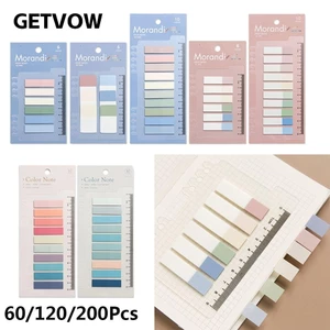 GETVOW 60 / 120 / 200 Chiếc Giấy Dán Ghi Chú Văn Phòng Phẩm Mới Lạ Chỉ Số Cờ Tab Dải Đồ Dùng Văn Phòng Đánh Dấu Nhãn Dán Paster