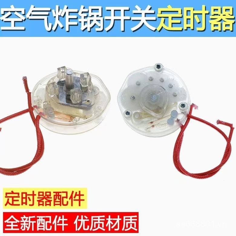 Máy chiên không khí hẹn giờ 30/60 phút hẹn giờ Lò nướng điện Nồi hấp điện 10A hẹn giờ chuyển đổi phụ kiện nguyên bản