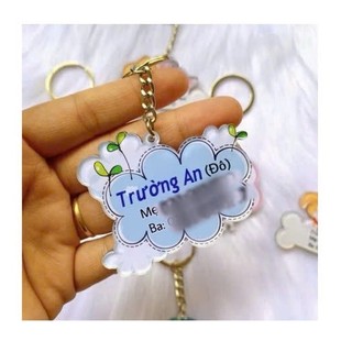 Móc khoá thương hiệu, in bảng tên treo balo cho bé ngộ nghĩnh dể thương AC.GIFT