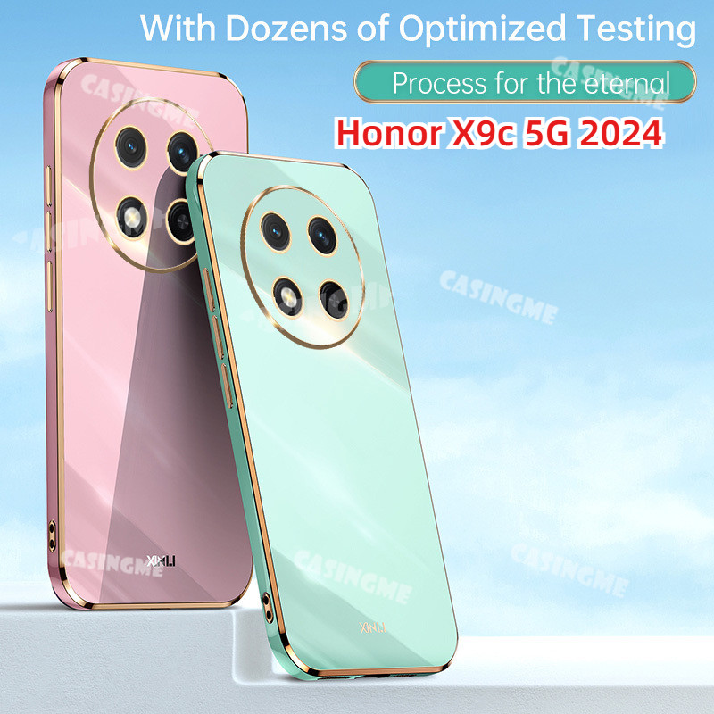Honor X9c 5G 2024 Vỏ Mạ Sang Trọng Cho Honor X9c HonorX9c X9 X9b X9a a b c 9c 5G 4G 2024 Ốp lưng Silicon Mềm Chống Sốc Ốp lưng